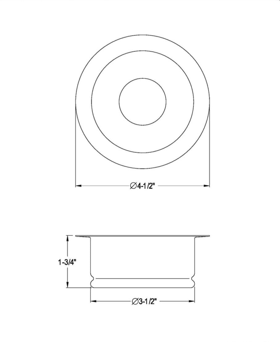 Brass Disposer Flange with Removable Basket Strainer - Image 2